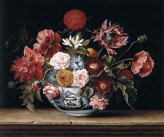 Jacques Linard Chinese Bowl with Flowers France oil painting art